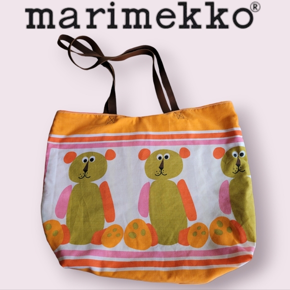 Marimekko Handbags - Marimekko vintage reversible cloth tote bag with snap closure ~ o/s
